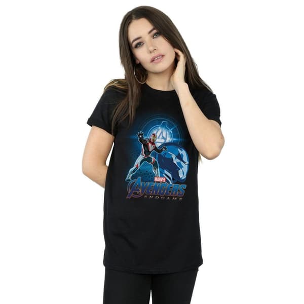 Marvel Womens/Ladies Avengers Endgame Iron Man Team Suit Cotton Boyfriend T-Shirt