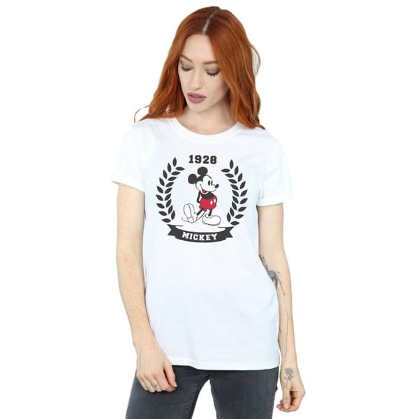 Disney Dam/Tjej Musse Pigg Laurel Bomull Boyfriend T-shirt