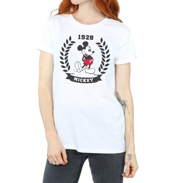 Disney Dam/Tjej Musse Pigg Laurel Bomull Boyfriend T-shirt
