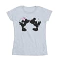 Miniatyrbillede 1 af 4: Disney Womens/Ladies Mickey Minnie Kiss Silhouette Cotton T-Shirt