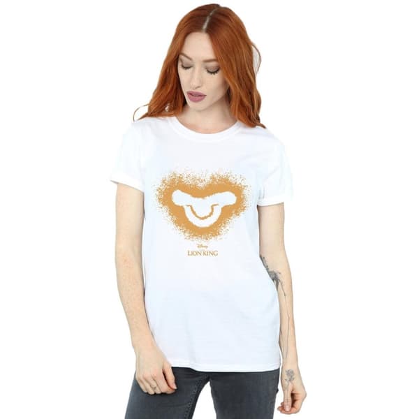 Disney Womens/Ladies The Lion King Movie Simba Baby Face Cotton Boyfriend T-Shirt