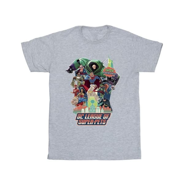 DC Comics DC Comics DC League of Super-Pets Super Powered Pack bomulls-T-shirt för flickor