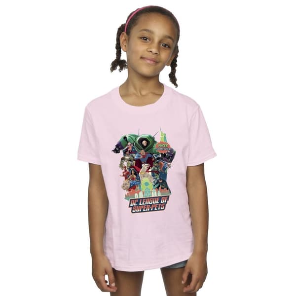 DC Comics DC Comics DC League of Super-Pets Super Powered Pack bomulls-T-shirt för flickor