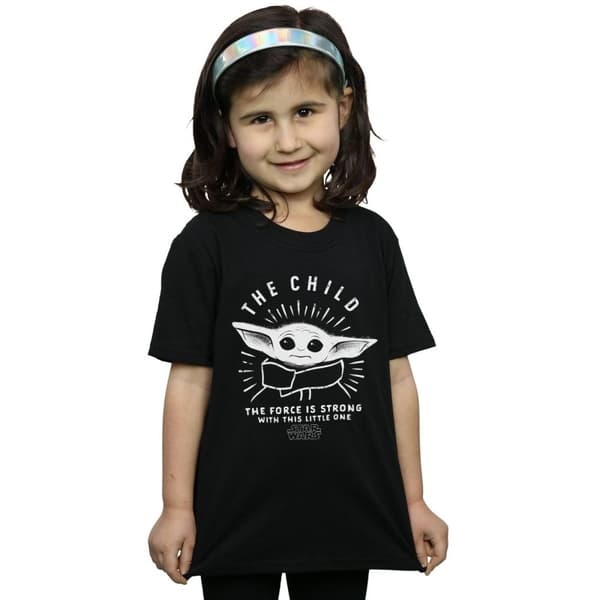 Star Wars Girls The Mandalorian The Child Force Cotton T-Shirt