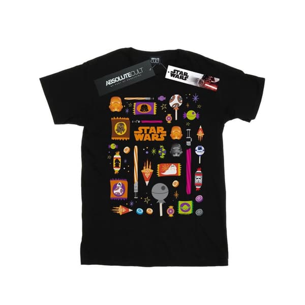 Star Wars Mens Halloween Treats T-Shirt Black XL