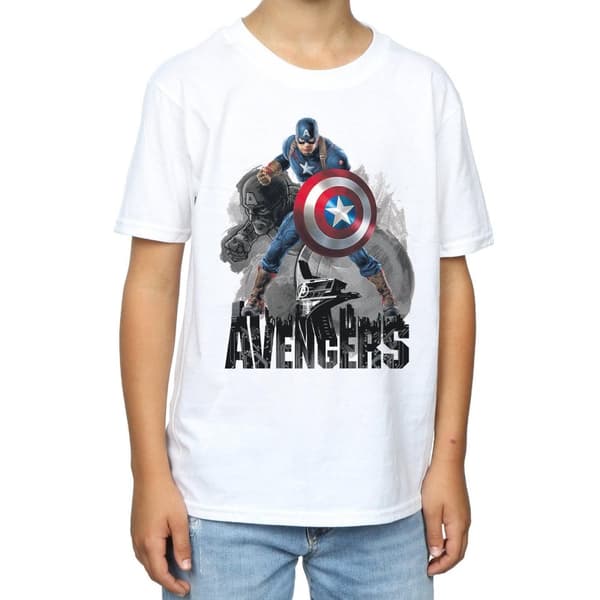 Marvel Pojkar - Captain America - T-shirt med actionposer