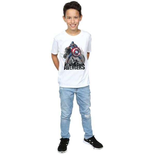 Marvel Pojkar - Captain America - T-shirt med actionposer