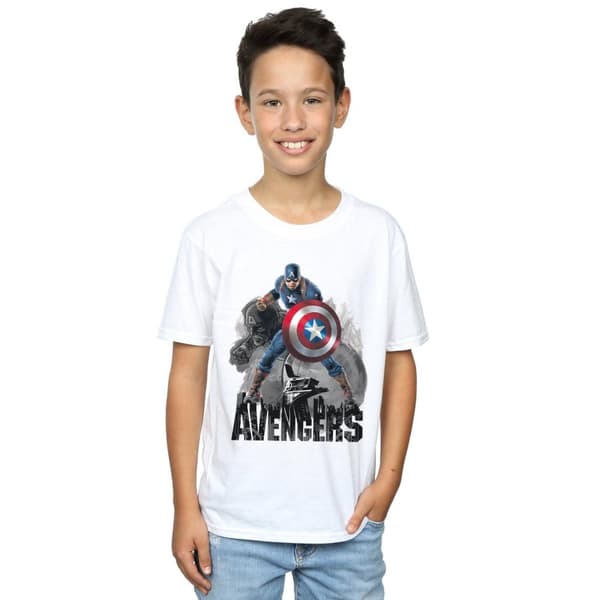Marvel Pojkar - Captain America - T-shirt med actionposer