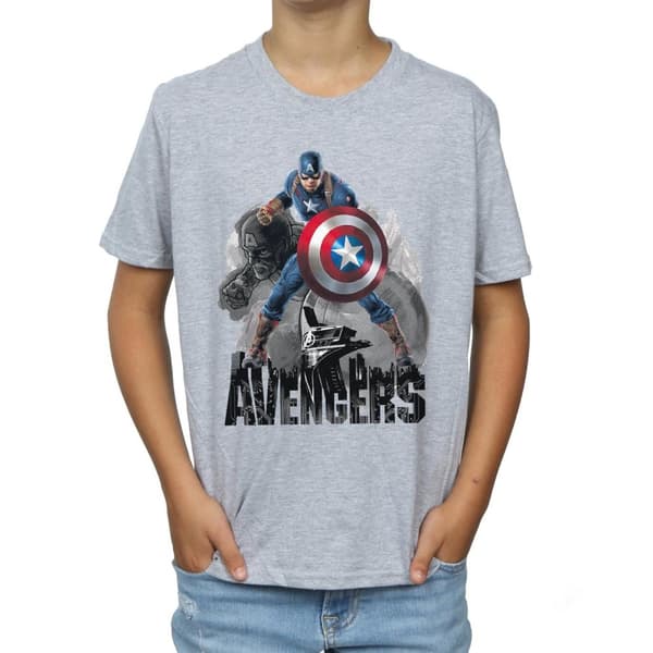 Marvel Pojkar - Captain America - T-shirt med actionposer