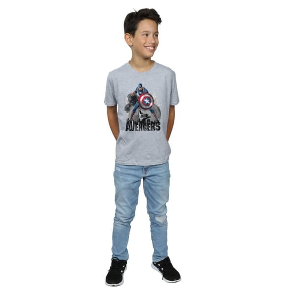 Marvel Pojkar - Captain America - T-shirt med actionposer