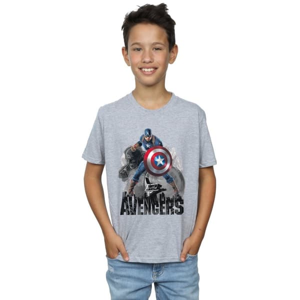 Marvel Pojkar - Captain America - T-shirt med actionposer