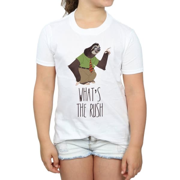Disney Girls Zootropolis What´s The Rush Cotton T-Shirt