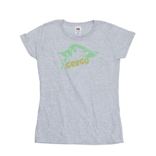 Star Wars Dam/Tjej The Mandalorian Grogu The Child Splat Bomulls-T-shirt
