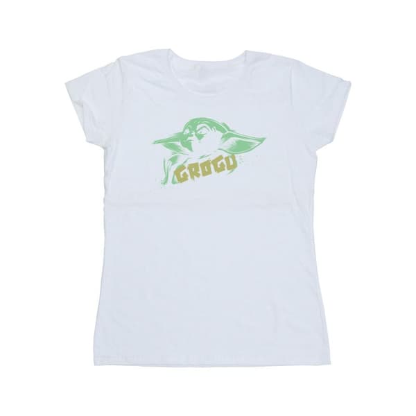 Star Wars Dam/Tjej The Mandalorian Grogu The Child Splat Bomulls-T-shirt
