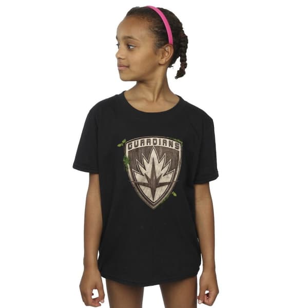 Marvel T-shirt i bomull med Groot-väktarens emblem för flickor