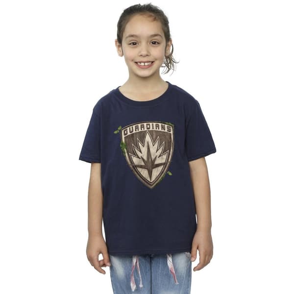 Marvel T-shirt i bomull med Groot-väktarens emblem för flickor