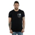Miniatyrbilde 2 av 5: DC Comics Mens Justice League Movie Shield Faux Pocket T-Shirt