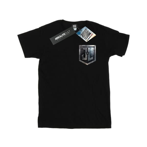 DC Comics Mens Justice League Movie Shield Faux Pocket T-Shirt
