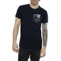 Miniatyrbilde 3 av 5: DC Comics Mens Justice League Movie Shield Faux Pocket T-Shirt