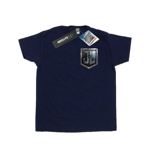 DC Comics Mens Justice League Movie Shield Faux Pocket T-Shirt