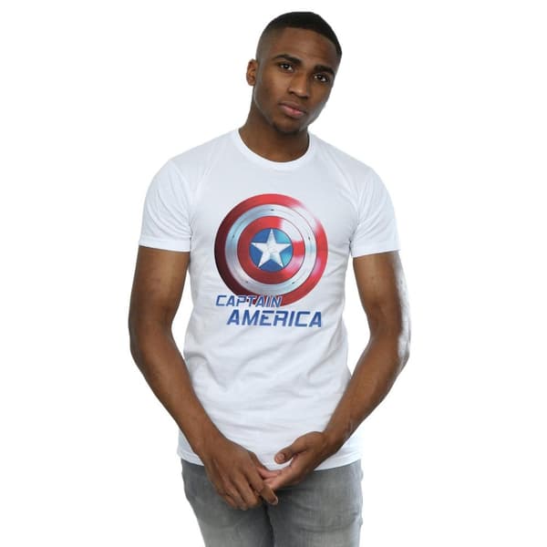 Marvel Mens The Falcon And The Winter Soldier Captain America Shield T-Shirt
