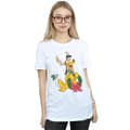 Miniatyrbilde 2 av 3: Disney Womens/Ladies Pluto Christmas Reindeer Cotton Boyfriend T-Shirt