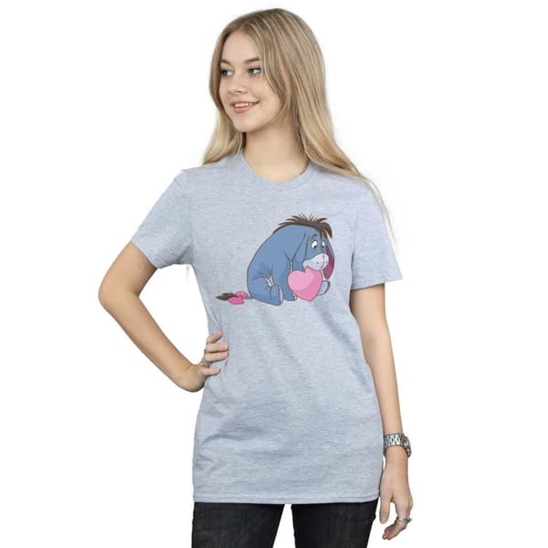 Disney Womens/Ladies Winnie The Pooh Eeyore Mouth Cotton Boyfriend T-Shirt