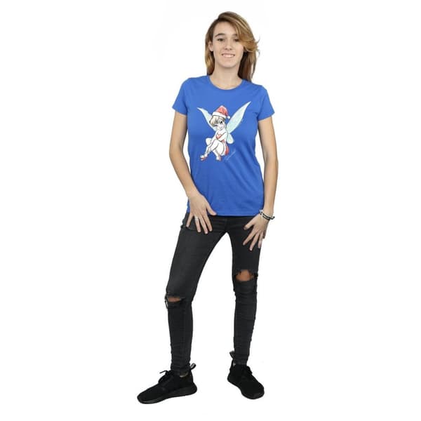 Disney Dam/Tjej Tinkerbell Christmas Fairy Bomulls-T-shirt