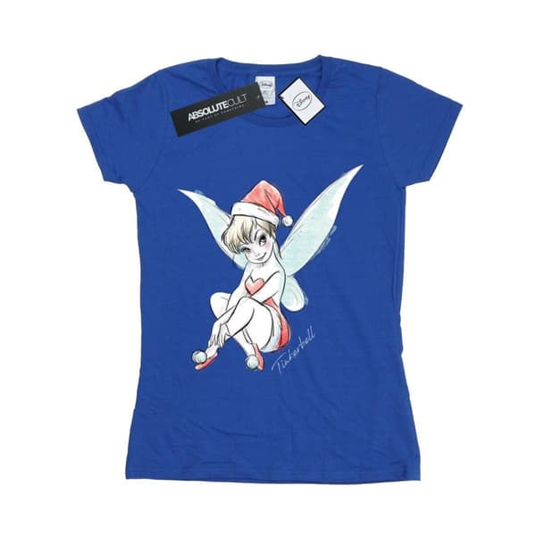 Disney Dam/Tjej Tinkerbell Christmas Fairy Bomulls-T-shirt