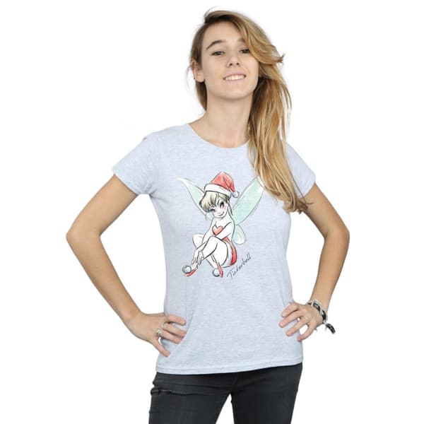 Disney Dam/Tjej Tinkerbell Christmas Fairy Bomulls-T-shirt