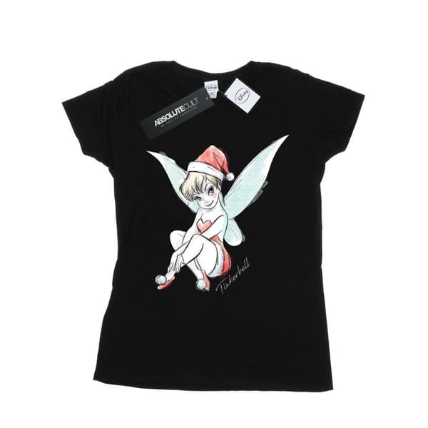 Disney Dam/Tjej Tinkerbell Christmas Fairy Bomulls-T-shirt