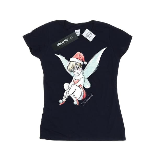 Disney Dam/Tjej Tinkerbell Christmas Fairy Bomulls-T-shirt
