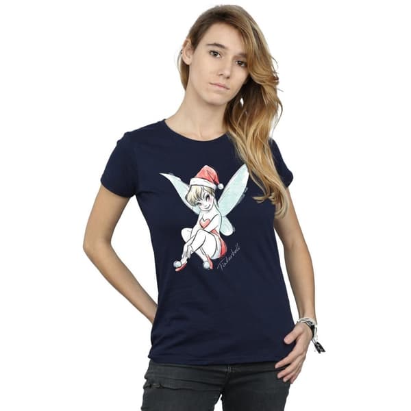 Disney Dam/Tjej Tinkerbell Christmas Fairy Bomulls-T-shirt
