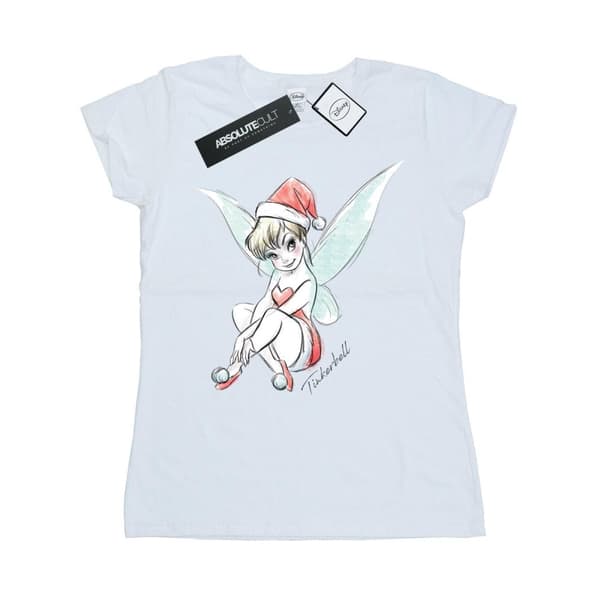 Disney Dam/Tjej Tinkerbell Christmas Fairy Bomulls-T-shirt