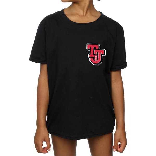 Tom And Jerry Girls Collegiate Logo Cotton T-Shirt