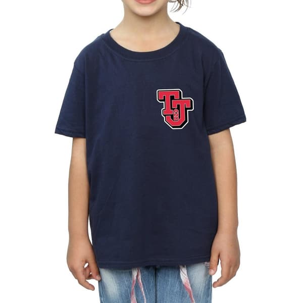 Tom And Jerry Girls Collegiate Logo Cotton T-Shirt