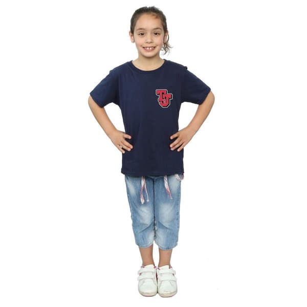 Tom And Jerry Girls Collegiate Logo Cotton T-Shirt