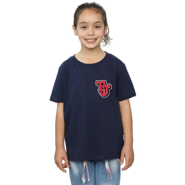 Tom And Jerry Girls Collegiate Logo Cotton T-Shirt