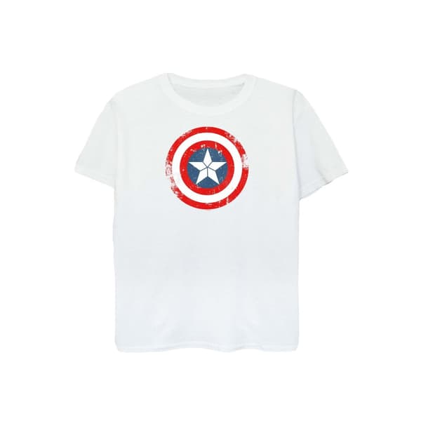 Marvel Womens/Ladies Captain America Civil War Distressed Shield Cotton T-Shirt