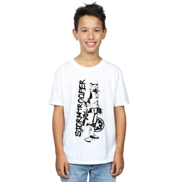 Star Wars Boys The Mandalorian Splat Stormtrooper T-Shirt