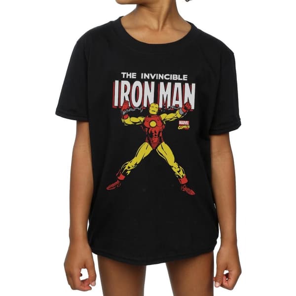 Marvel T-shirt i bomull med Iron Mans kedjor för flickor