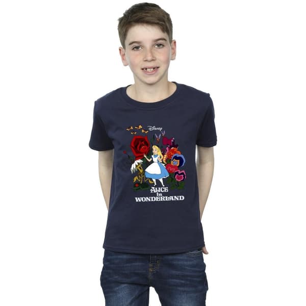 Disney T-shirt med blommor från Alice i underlandet