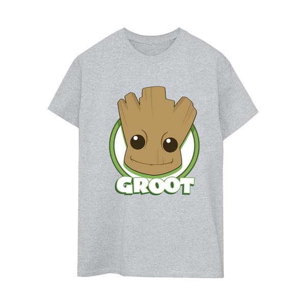 Guardians Of The Galaxy Dam/dam Groot Badge Boyfriend T-shirt i bomull
