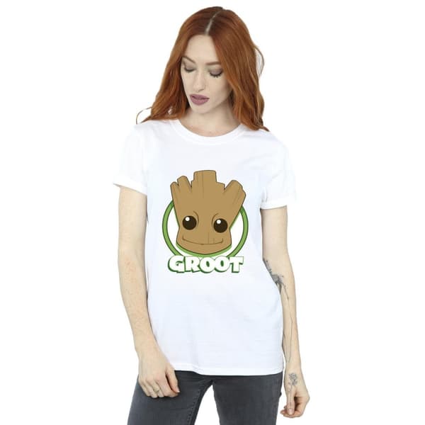 Guardians Of The Galaxy Dam/dam Groot Badge Boyfriend T-shirt i bomull