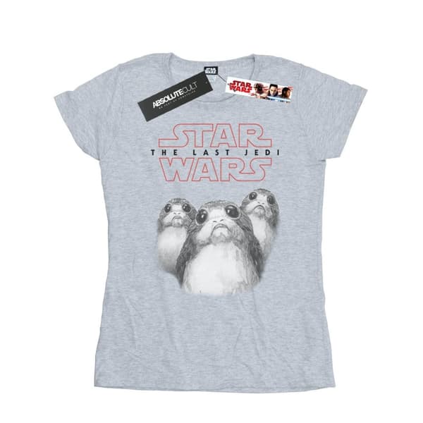 Star Wars Dam/Tjej The Last Jedi Porgs T-shirt i bomull
