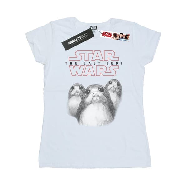 Star Wars Dam/Tjej The Last Jedi Porgs T-shirt i bomull