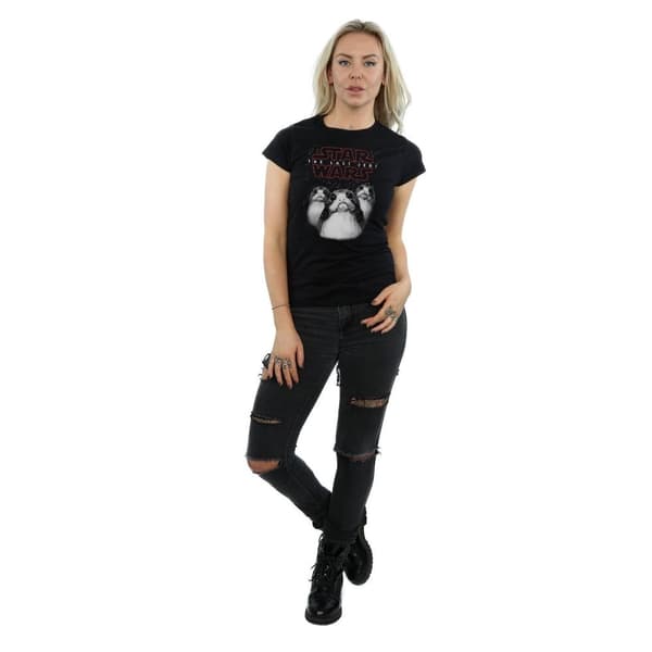 Star Wars Dam/Tjej The Last Jedi Porgs T-shirt i bomull