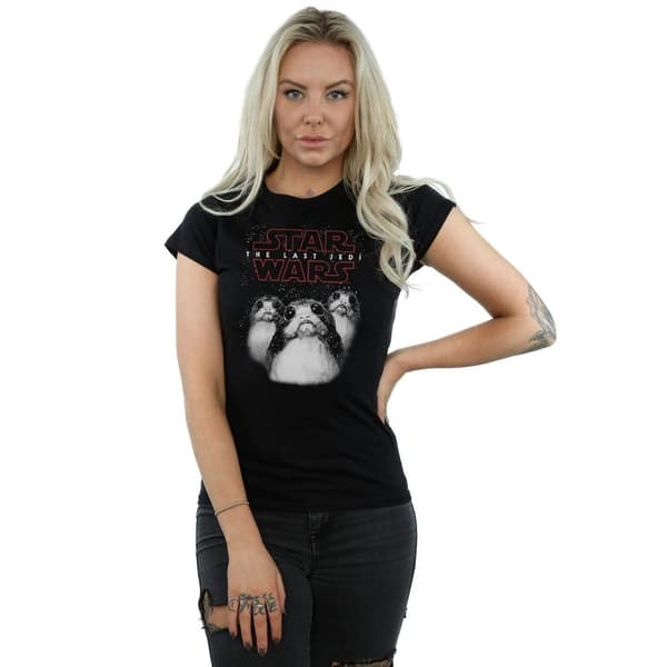 Star Wars Dam/Tjej The Last Jedi Porgs T-shirt i bomull