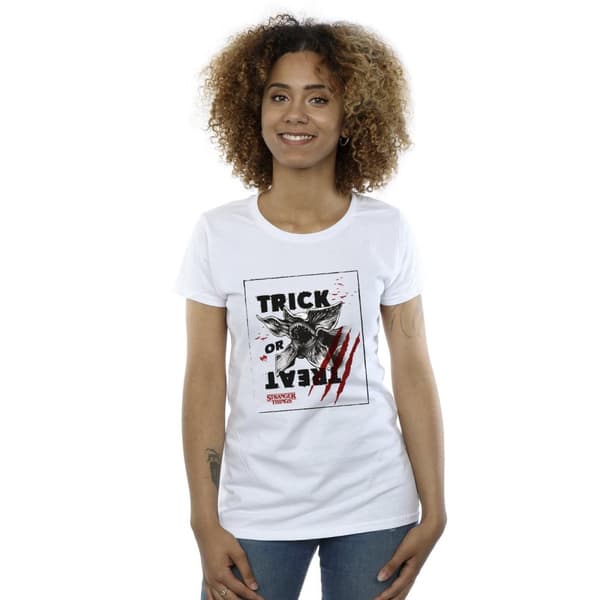 Netflix Dam/Tjej Stranger Things Trick Or Treat Slash T-shirt i bomull