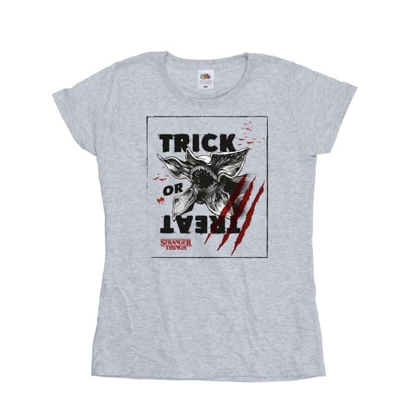Netflix Dam/Tjej Stranger Things Trick Or Treat Slash T-shirt i bomull